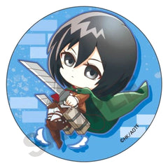 Attack on Titan Mikasa Ackerman Pyon Chara Can Badge Buttons [USED]