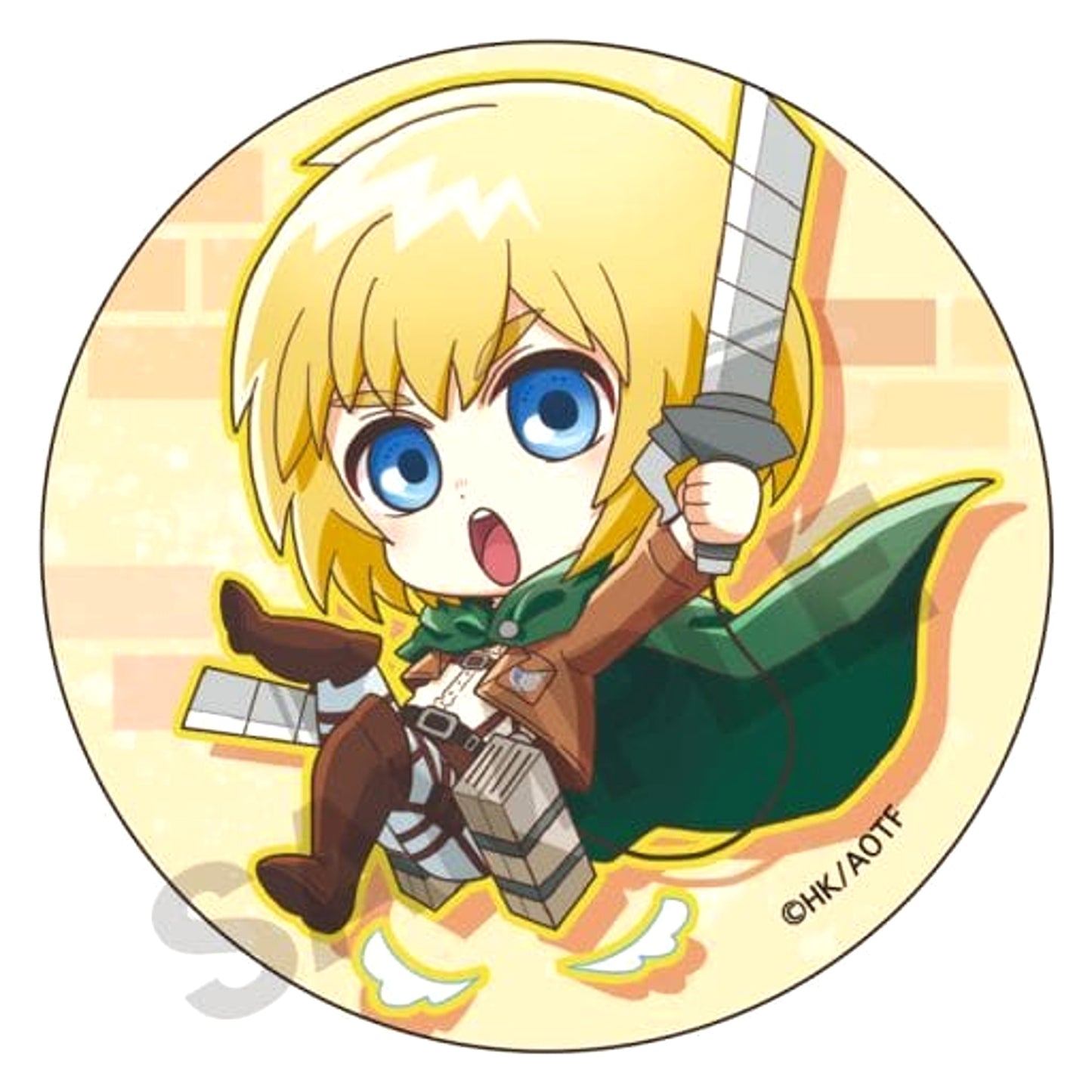 Armin Arlert Attack on Titan Pyon Chara Button [USED]