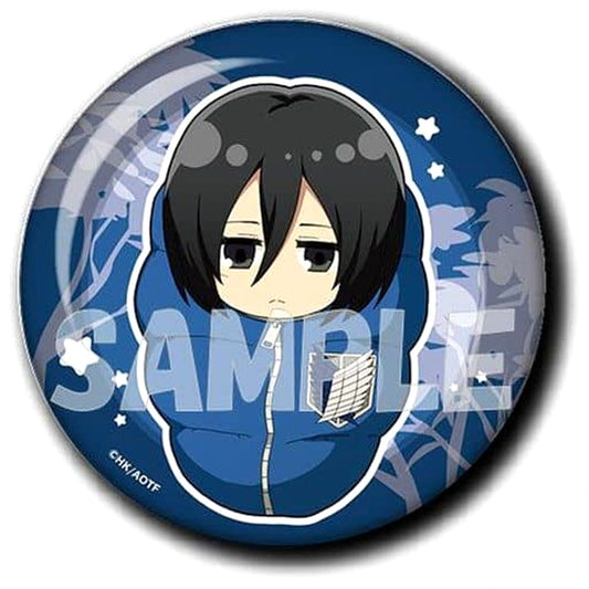 Attack on Titan Mikasa Ackerman Minobukuro Big Can Badge Buttons [USED]