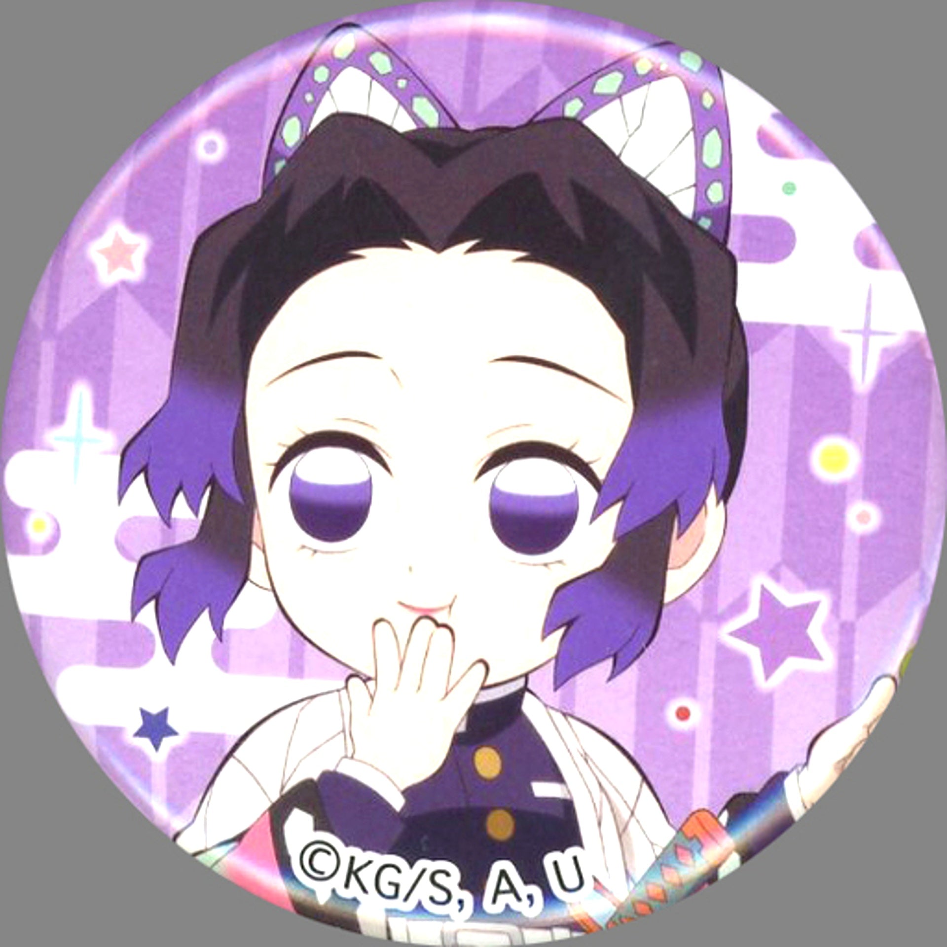 Shinobu Kocho Demon Slayer Kimetsu no Yaiba Wish Upon the Sky Tokyo Skytree Branch Shop in Tree Village Kaido Aruki Series Mini Button [USED]