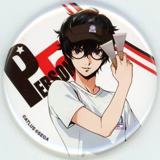 Persona Protagonist P5 Trading Can Badge 25th Anniversary Roll Ice Cream Factory Limited Buttons [USED]