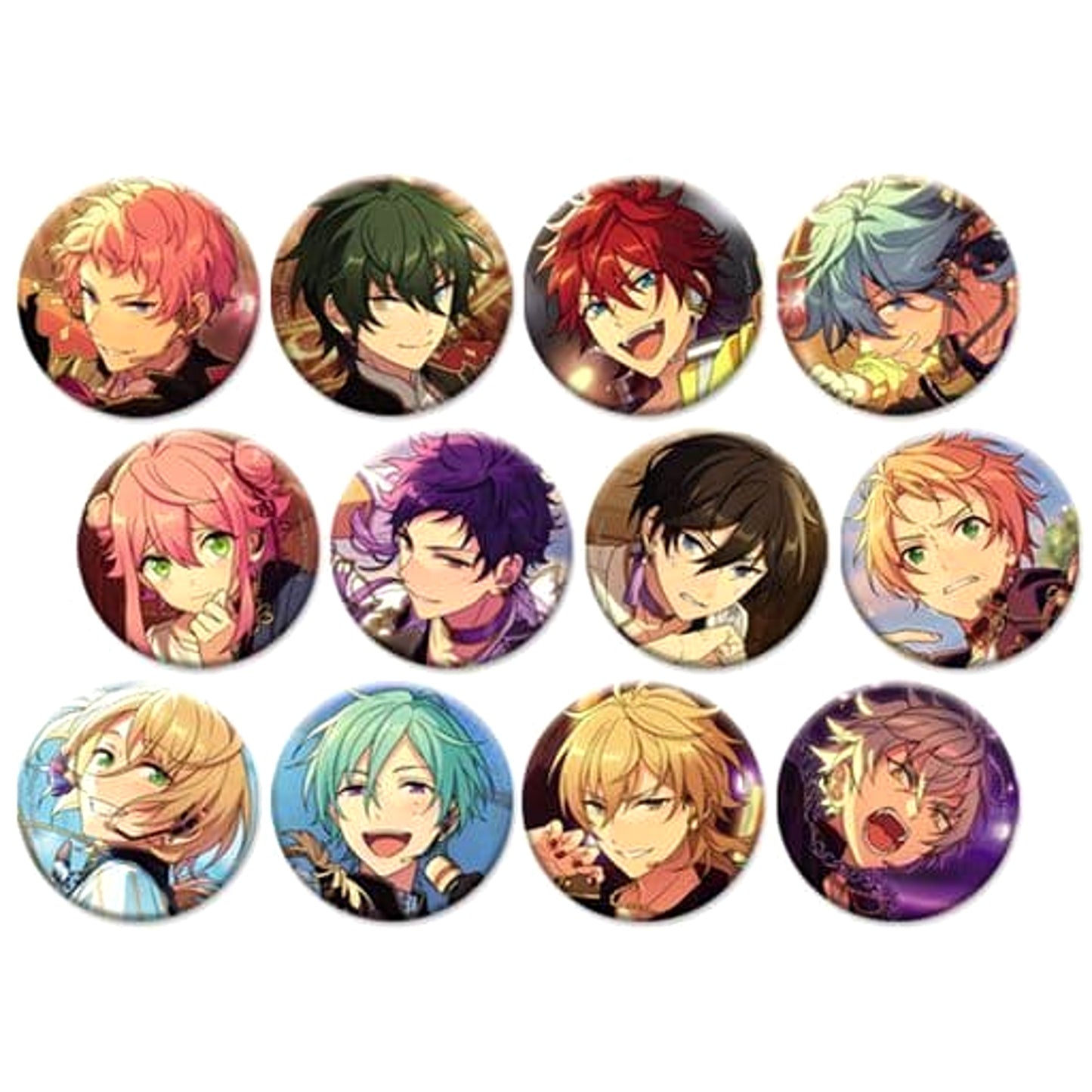 Ensemble Stars!! Mika Kagehira & Others Evecolle Can Badge 2020 Autumn Idol Side All 12 Types Set Buttons [USED]