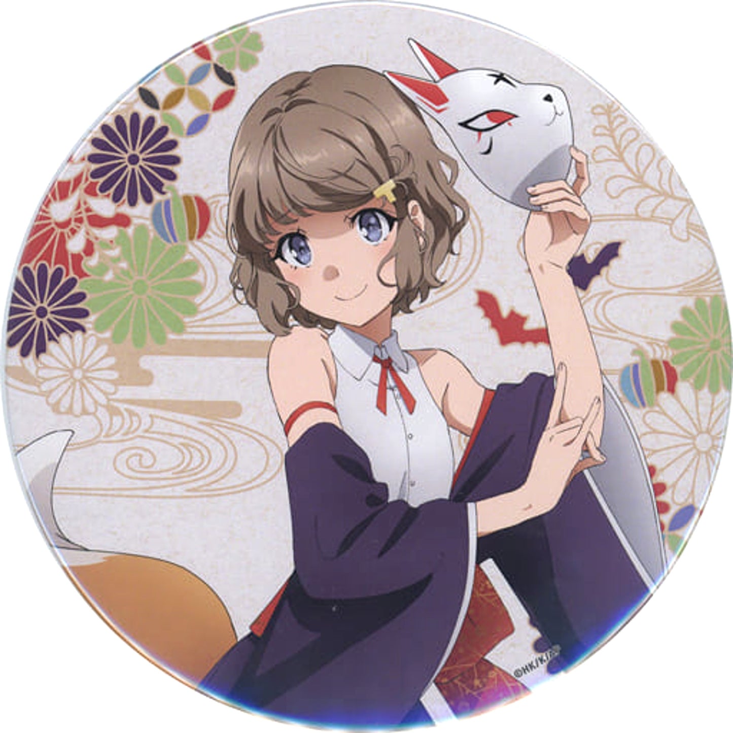 Rascal Does Not Dream of Bunny Girl Senpai Yuika Koga Newly Drawn Illustration Japanese Style Halloween Ver. BIG Can Badge Buttons [USED]