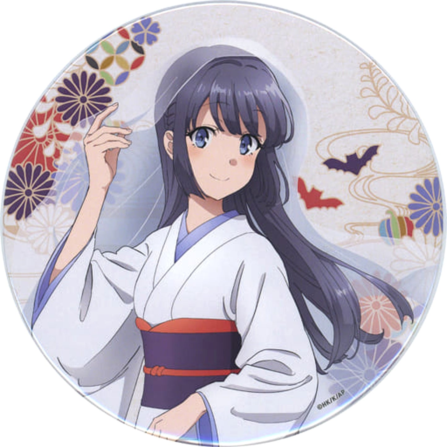 Rascal Does Not Dream of Bunny Girl Senpai Shoko Makinohara Newly Drawn Illustration Japanese Style Halloween Ver. BIG Can Badge Buttons [USED]