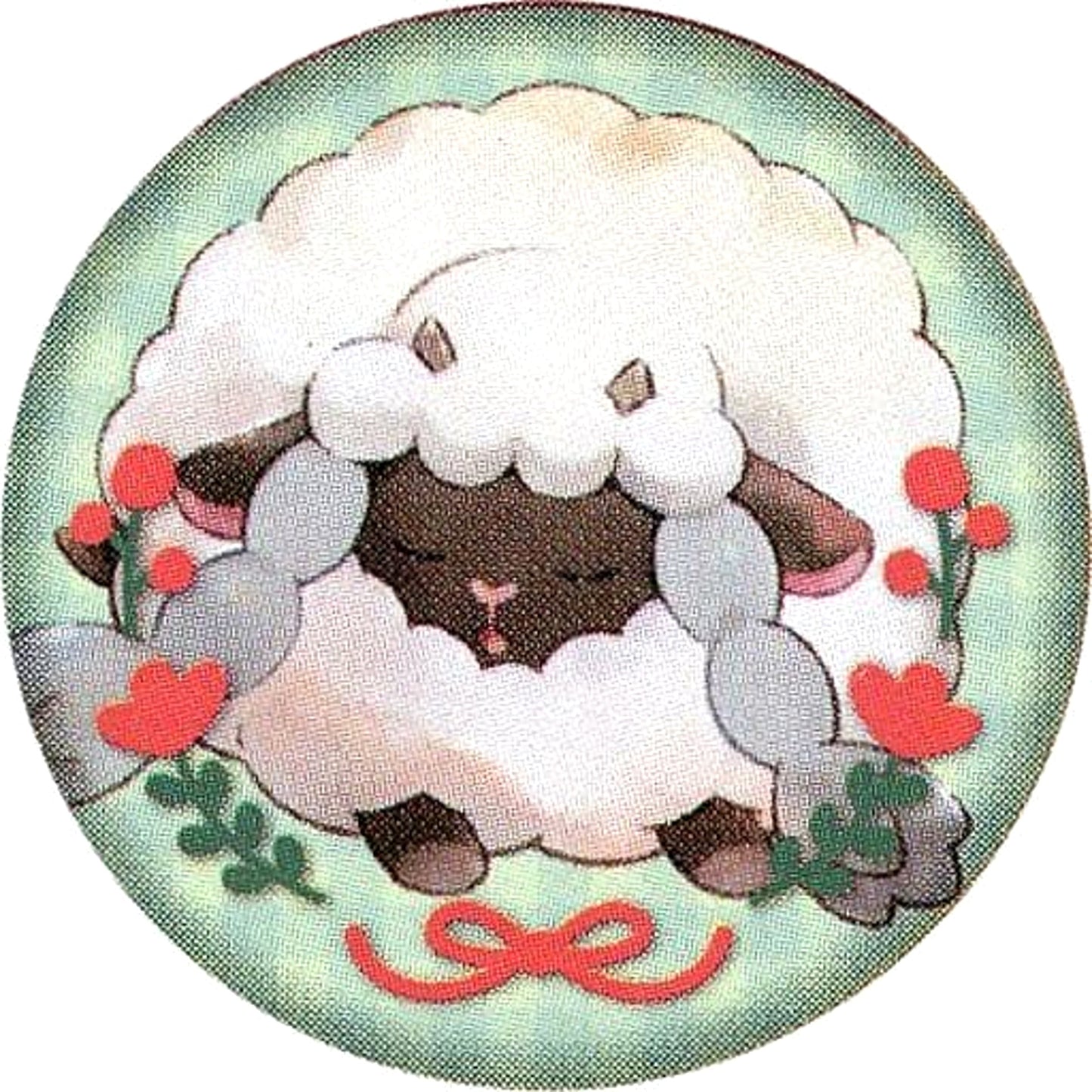 Wooloo Pokemon Embroidered Walnut Badge Collection Honwaka Pokapoka Pokemon Center Limited [USED]