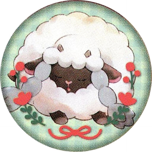 Wooloo Pokemon Embroidered Walnut Badge Collection Honwaka Pokapoka Pokemon Center Limited [USED]