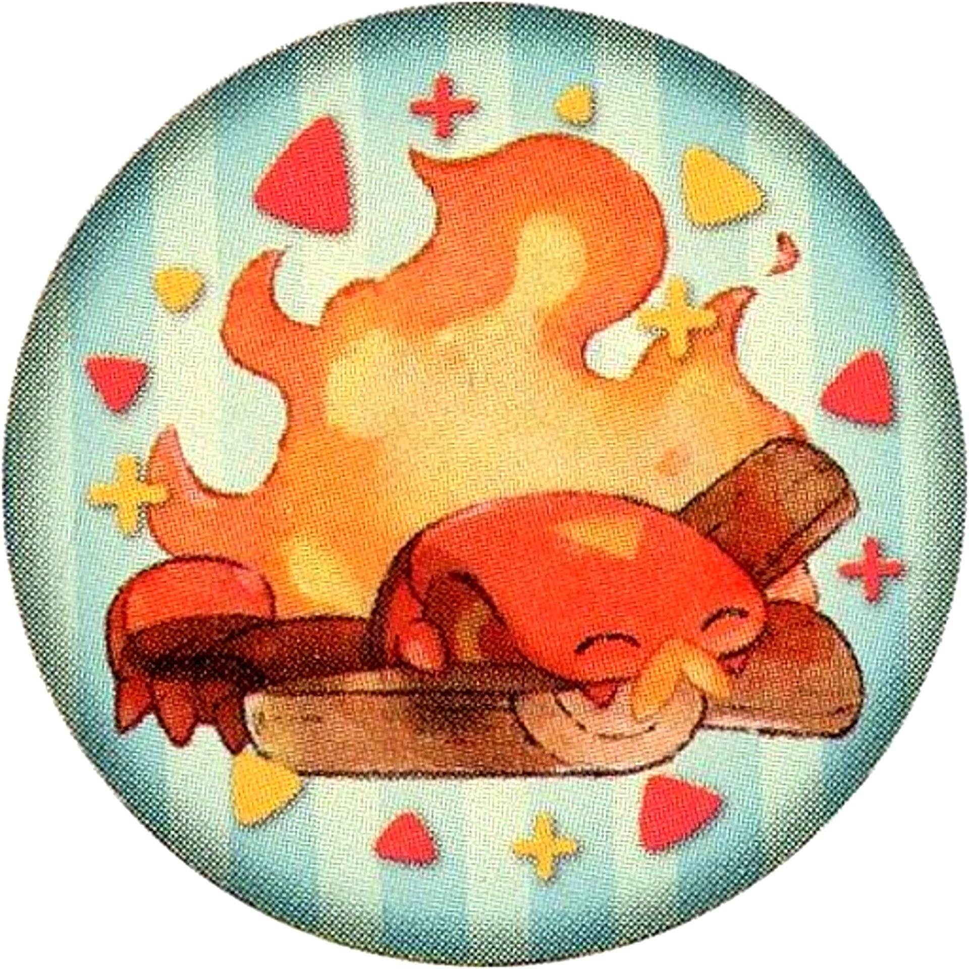 Sizzlipede Pokemon Embroidered Wrapped Button Collection Honwaka Pokapoka Pokemon Center Limited [USED]