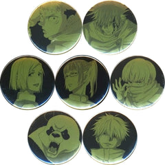 Jujutsu Kaisen Megumi Fushiguro & Others Can Badge Collection Mappa 10th Anniversary Since2011 in animate Limited All 7 Types Set Buttons [USED]