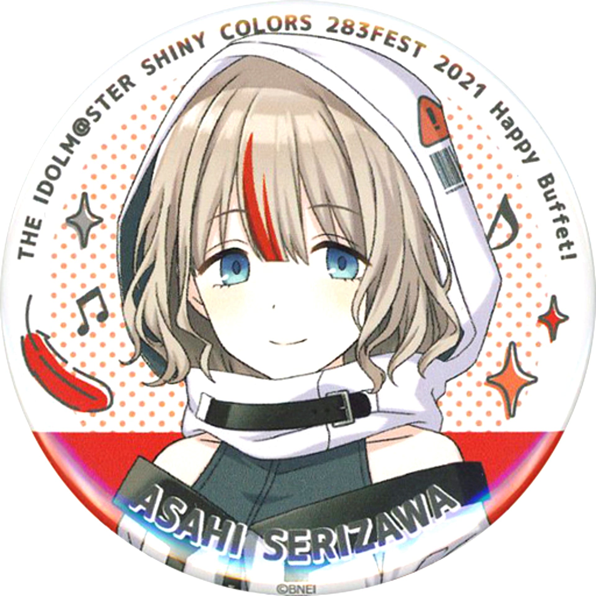 Asahi Serizawa The Idolmaster Shiny Colors 283 Fes 2021 Happy Buffet! Official Trading Badge B 283 Fes 2021 Ver. [USED]