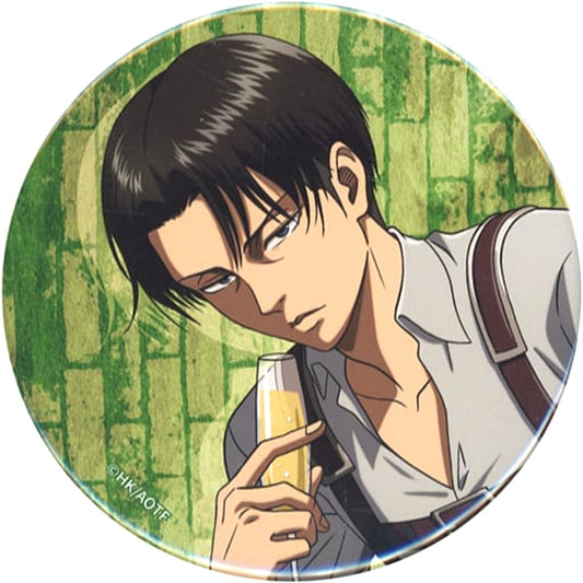 Attack on Titan Levi Ackerman Newly Drawn DMM Scratch! 76mm Can Badge Prize E-2 Buttons [USED]