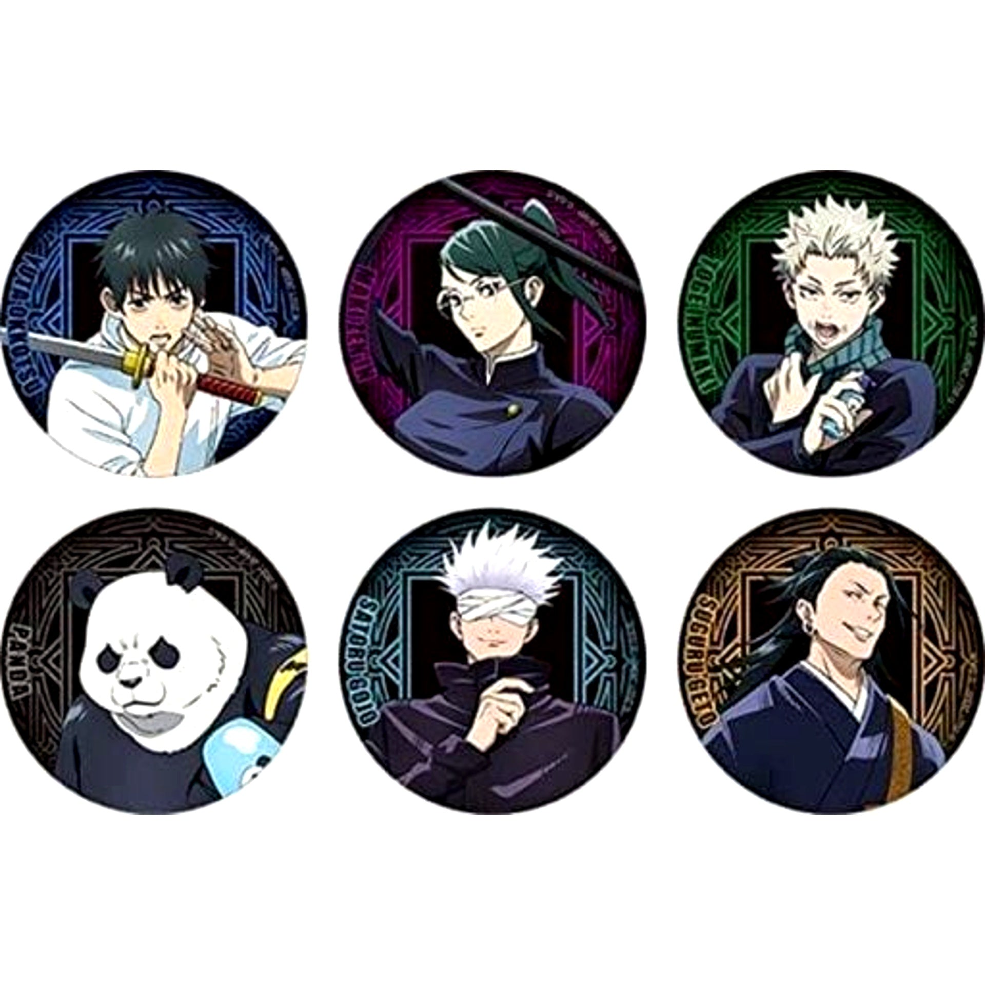 Set of 6 Jujutsu Kaisen 0 Trading Button [USED]