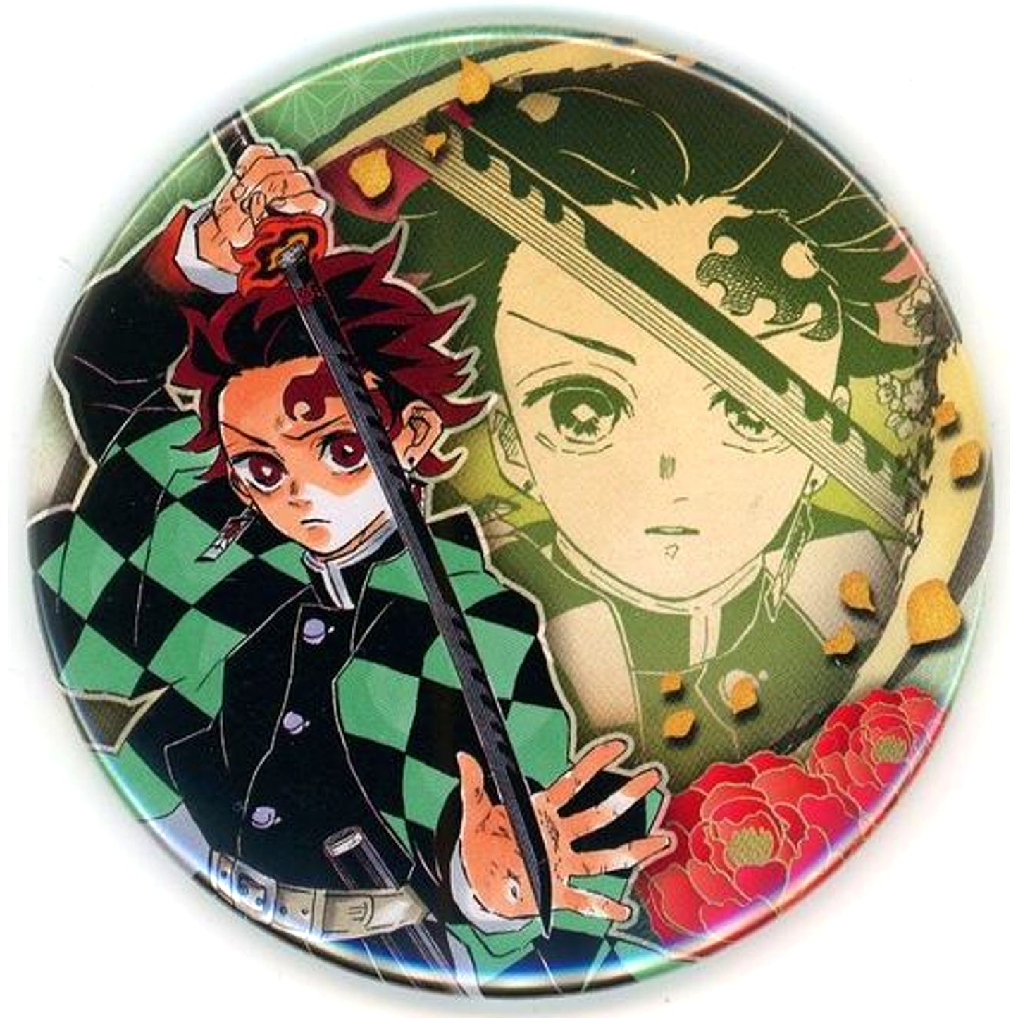 Tanjiro Kamado Demon Slayer: Kimetsu no Yaiba Collection Button Vol.6 Koyoharu Gotouge Original Art Exhibition [USED]