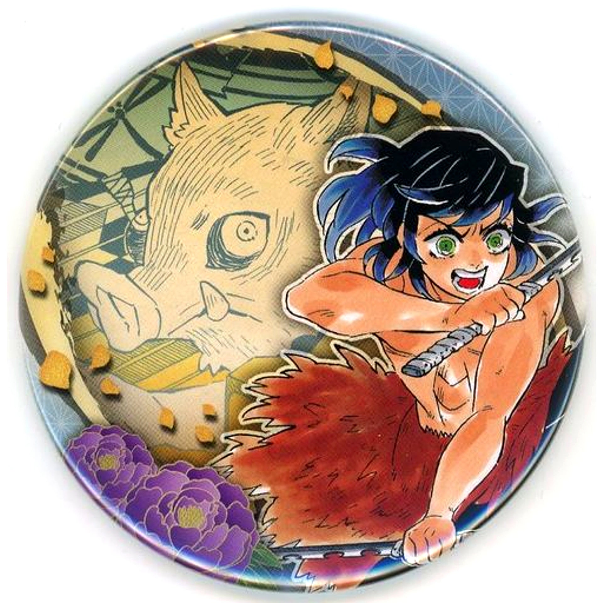Inosuke Hashibira Demon Slayer: Kimetsu no Yaiba Koyoharu Gotouge Art Exhibition Collection Button Vol.6 [USED]