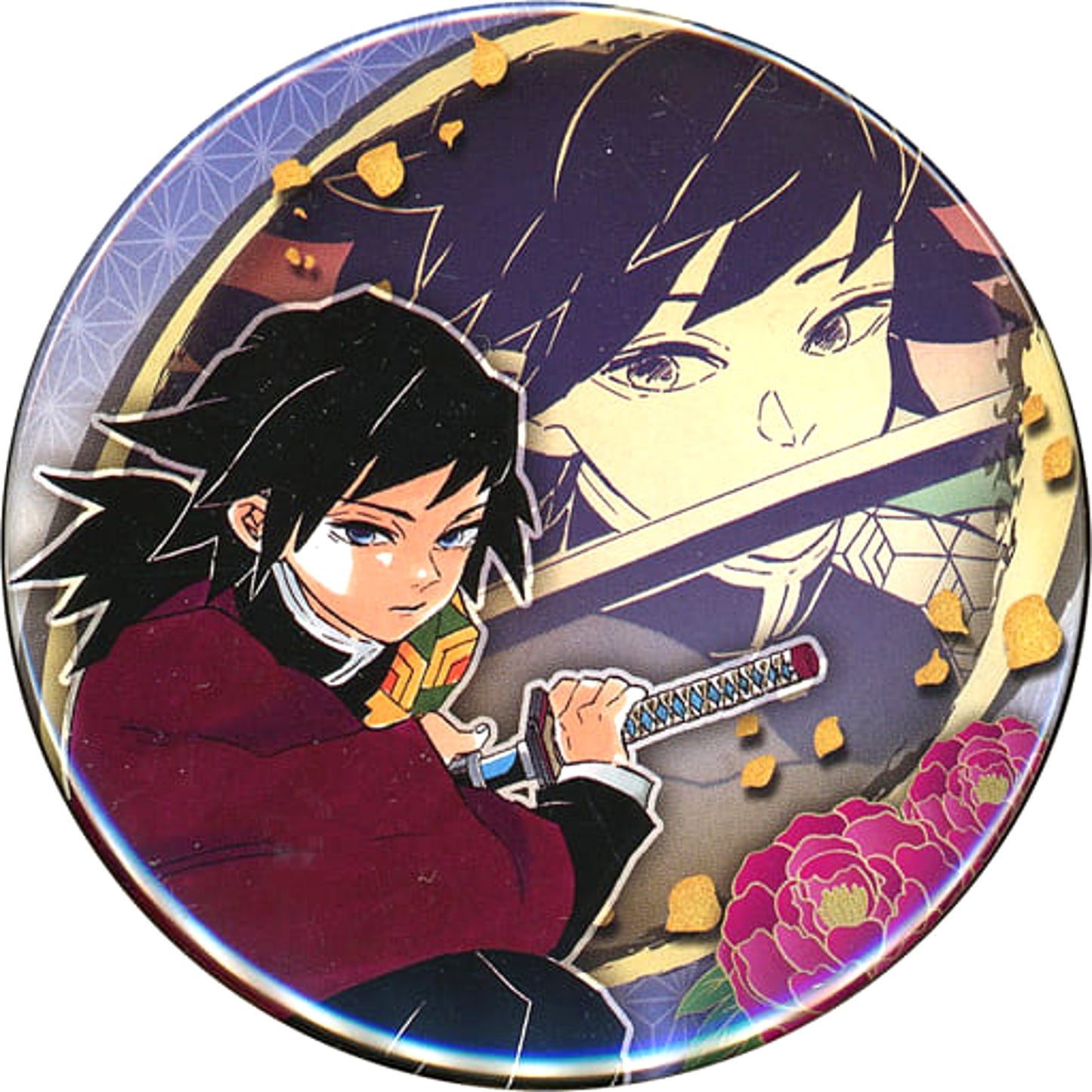 Giyu Tomiokau Demon Slayer: Kimetsu no Yaiba Collection Button Part 6 Koyoharu Gotoge Original Art Exhibition Limited [USED]