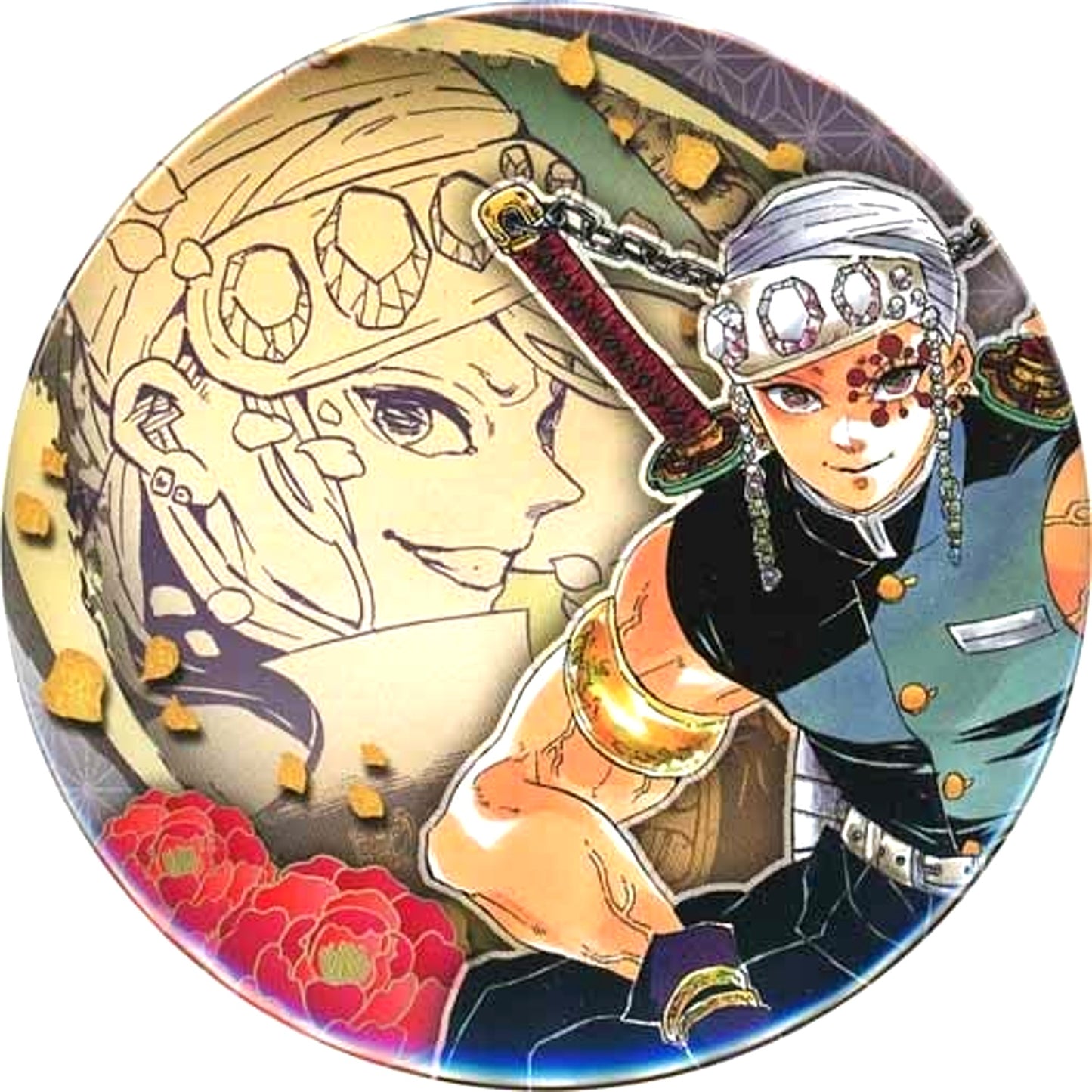 Tengen Uzui Demon Slayer: Kimetsu no Yaiba Collection Button Vol.6 Koyoharu Gotouge Original Art Exhibition [USED]