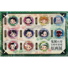 Demon Slayer: Kimetsu no Yaiba Nezuko Kamado & Others Petit Can Badge Set Ichi Koyoharu Gotoge Original Art Exhibition Limited Buttons [USED]