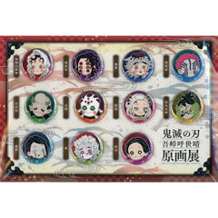 Demon Slayer: Kimetsu no Yaiba Doma & Others Petit Can Badge Set 3 Koyoharu Gotoge Original Art Exhibition Limited Buttons [USED]