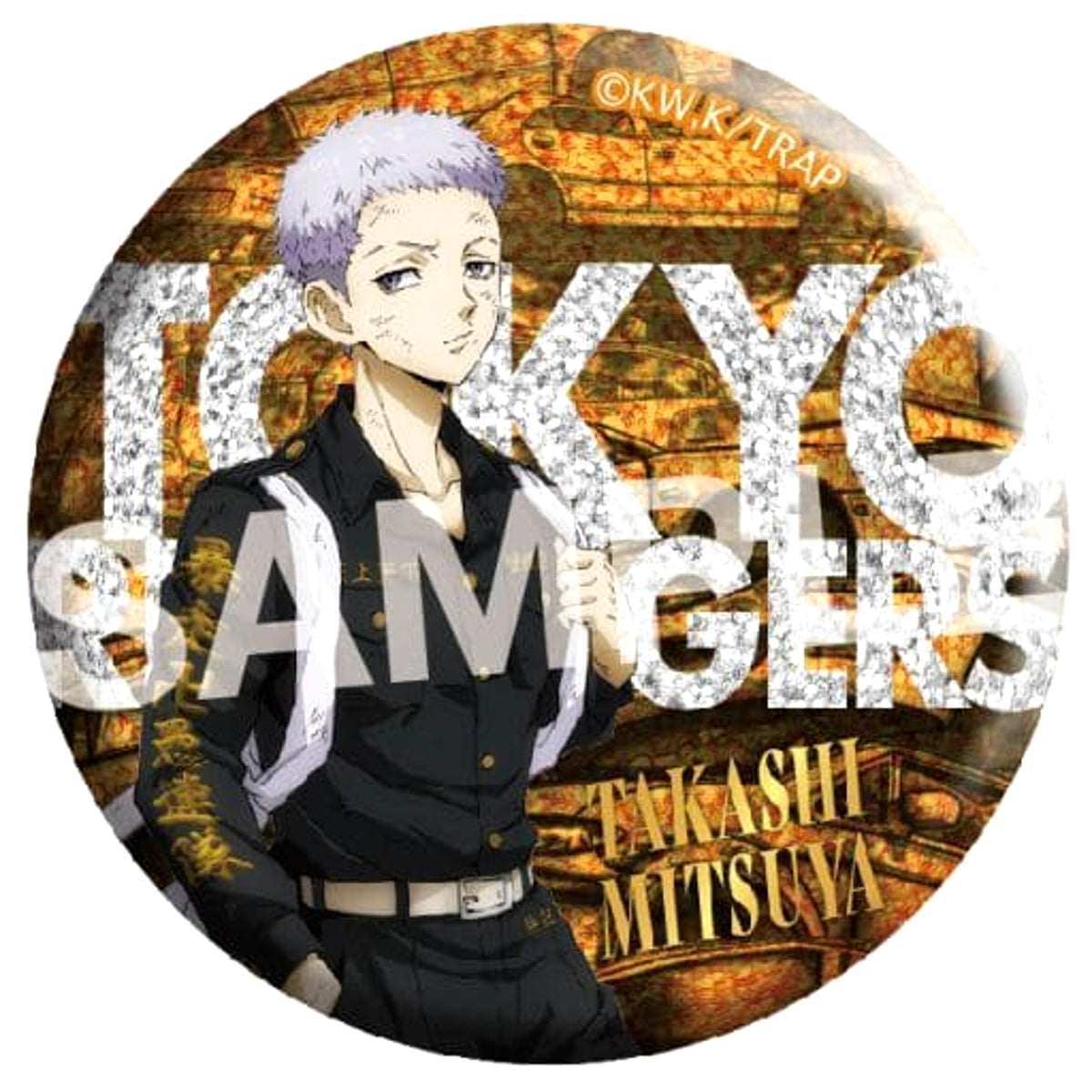 Tokyo Revengers Takashi Mitsuya Sparkly Glitter Ver. Can Badge Collection Buttons [USED]