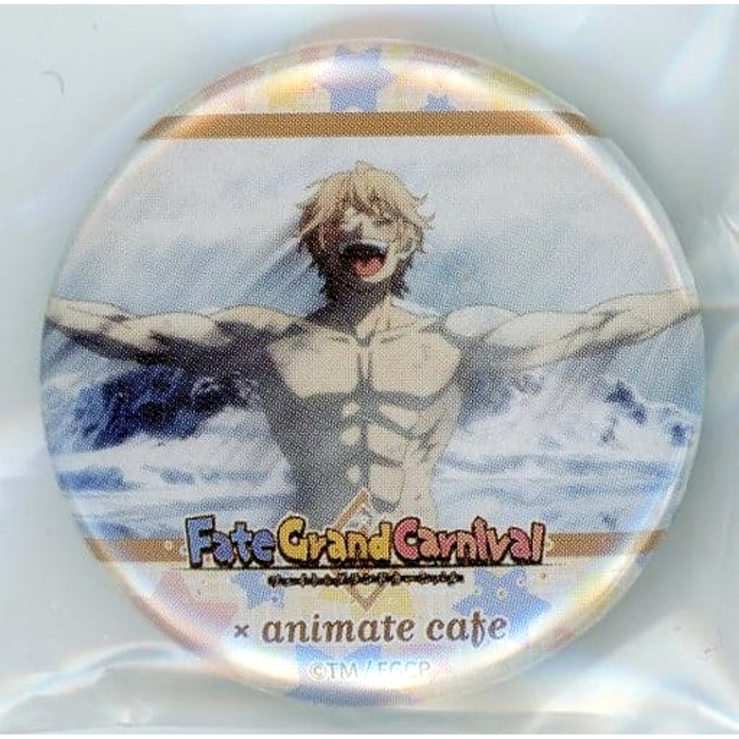 Fate/Grand Carnival Gawain Trading Can Badge Tanoshii Chaldea Seikatsu animate cafe Limited Buttons [USED]
