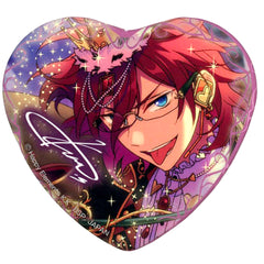 Ensemble Stars! Ibara Saegusa TORUPAKA! Heart Shaped Can Badge Vol.6 Ver.B Buttons [USED]