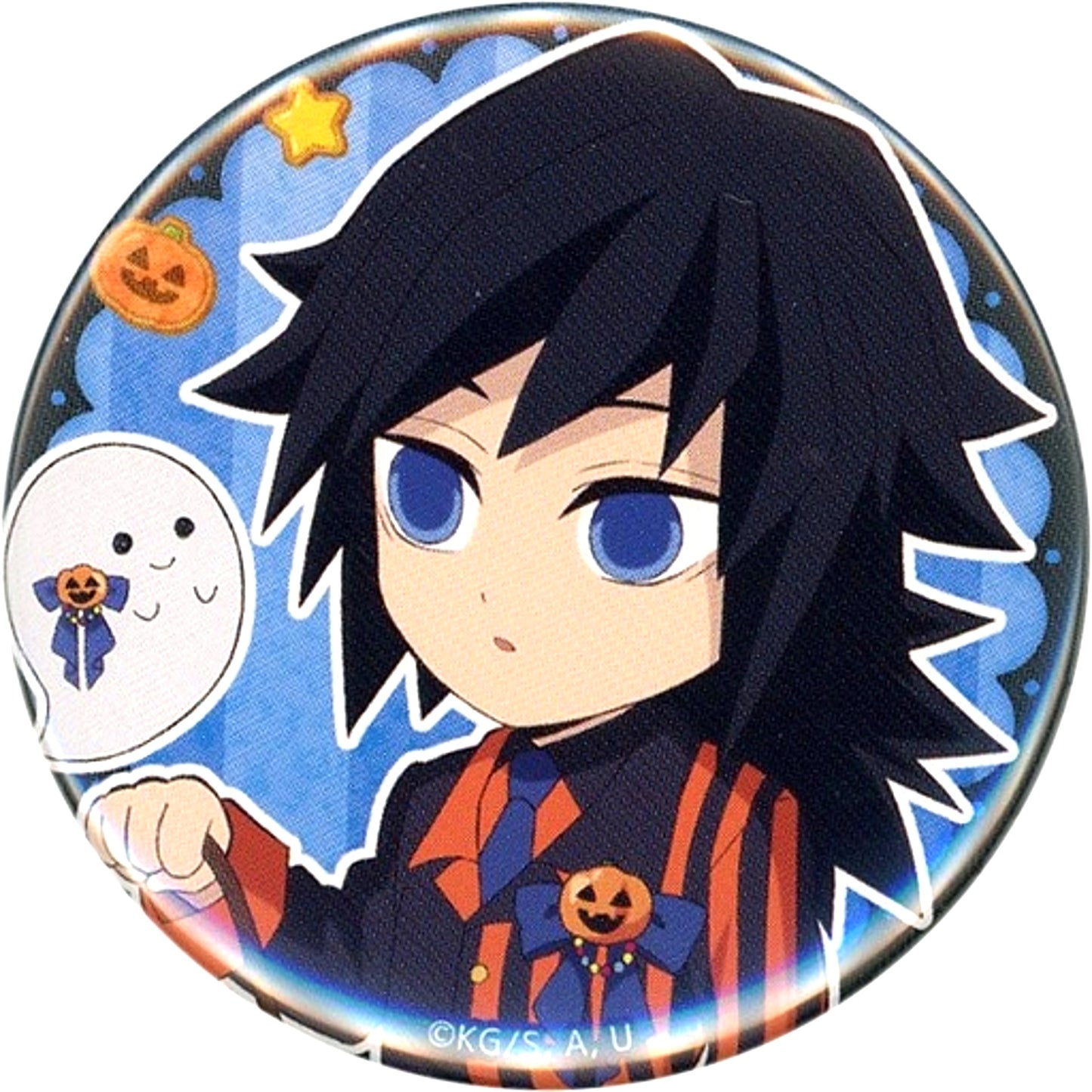 Giyu Tomioka Demon Slayer x ufotable cafe x Machi Asobi CAFE Halloween Event 2021 Random Button Group B [USED]