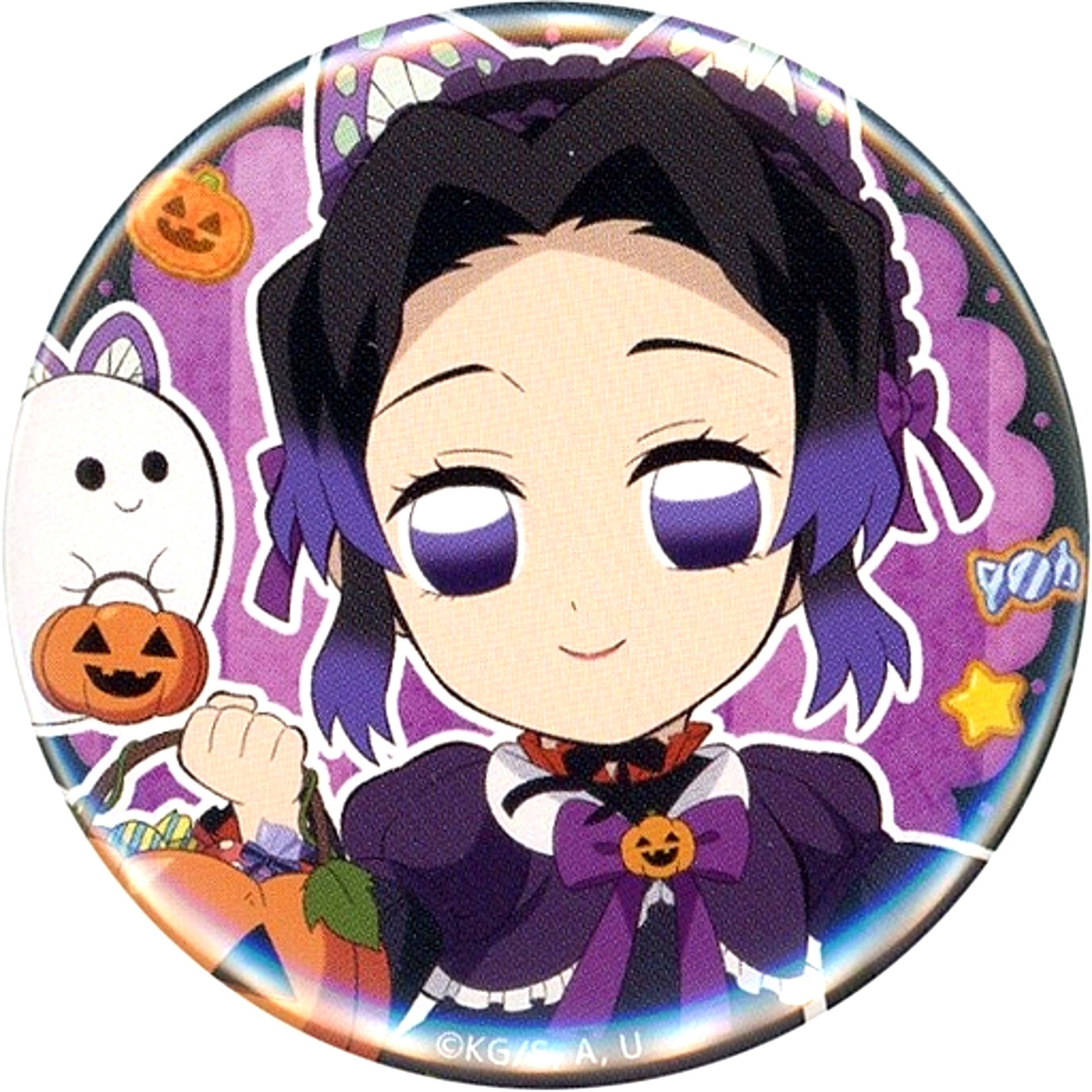Shinobu Kocho Demon Slayer Kimetsu no Yaiba x ufotable cafe x Machi Asobi Cafe Halloween Event 2021 Random Button Group B [USED]