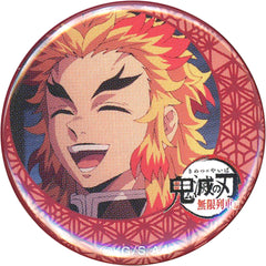 Demon Slayer: Kimetsu no Yaiba Mugen Train Arc Kyojuro Rengoku Facing Left Random 32mm Can Badge ufotable Cafe Machi Asobi Cafe Limited Buttons [USED]