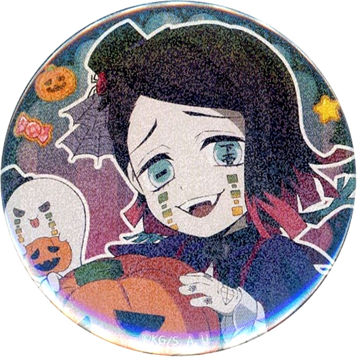 Enmu Demon Slayer: Kimetsu no Yaiba ufotable Cafe Machi Asobi CAFE Halloween Event 2021 Glitter 57mm Random Button Group A [USED]