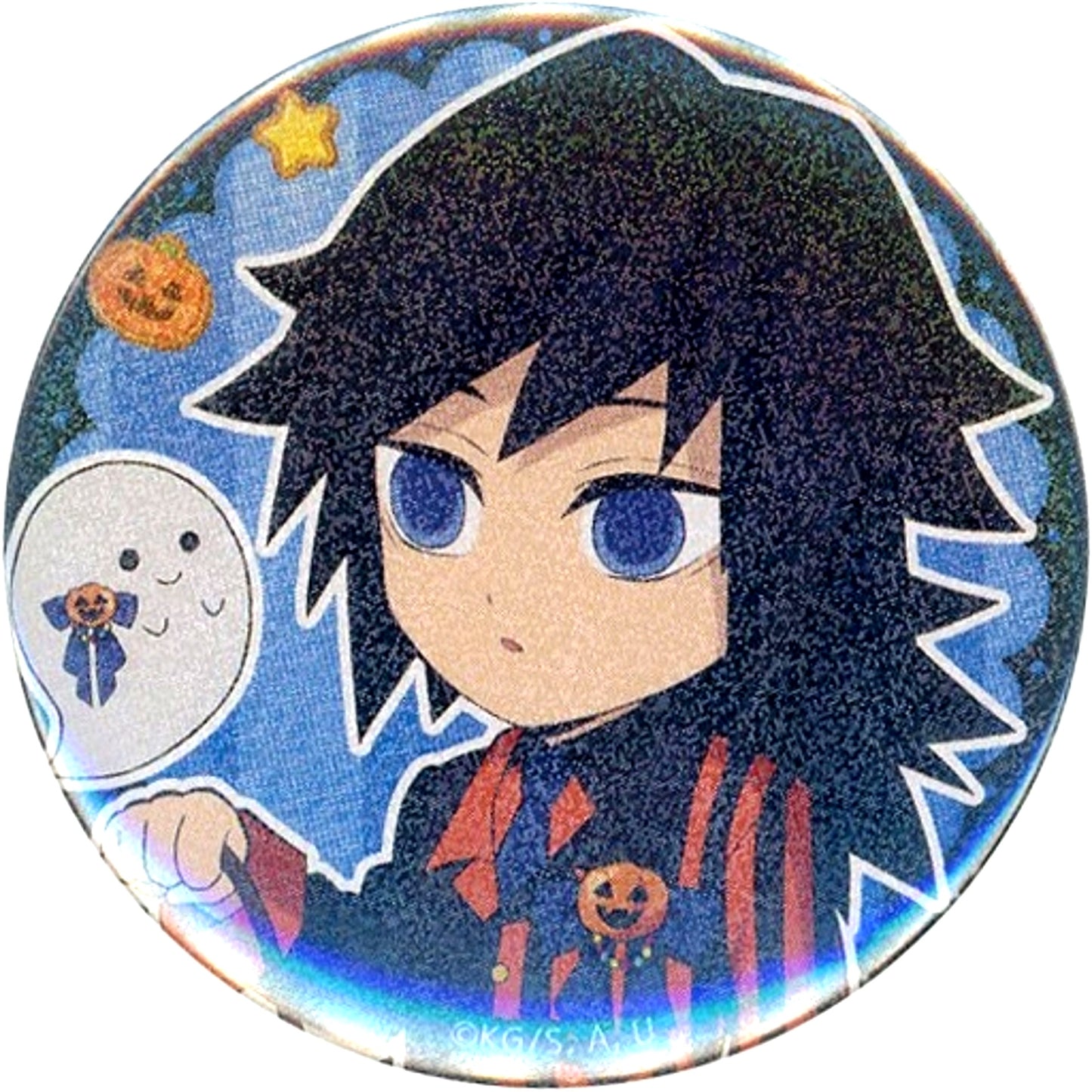 Giyu Tomioka Glitter Demon Slayer: Kimetsu no Yaiba x ufotable Cafe Halloween 2021 57mm Random Button Group B [USED]