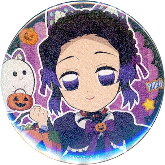 Shinobu Kocho Glitter Demon Slayer x ufotable Cafe Machi Asobi CAFE Halloween Event 2021 57mm Random Button Group B [USED]