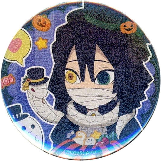 Obanai Iguro Demon Slayer: Kimetsu no Yaiba ufotable Cafe Machi Asobi CAFE Halloween Event 2021 Glitter 57mm Random Button Group B [USED]