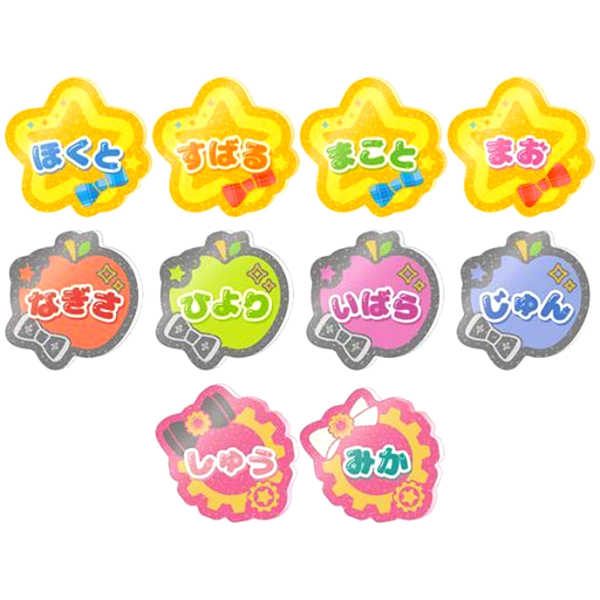 Set of 10 Ensemble Stars!! Onamae Acrylic Button Puchi Vol.1 Animate Girls Festival 2021 Goods [USED]