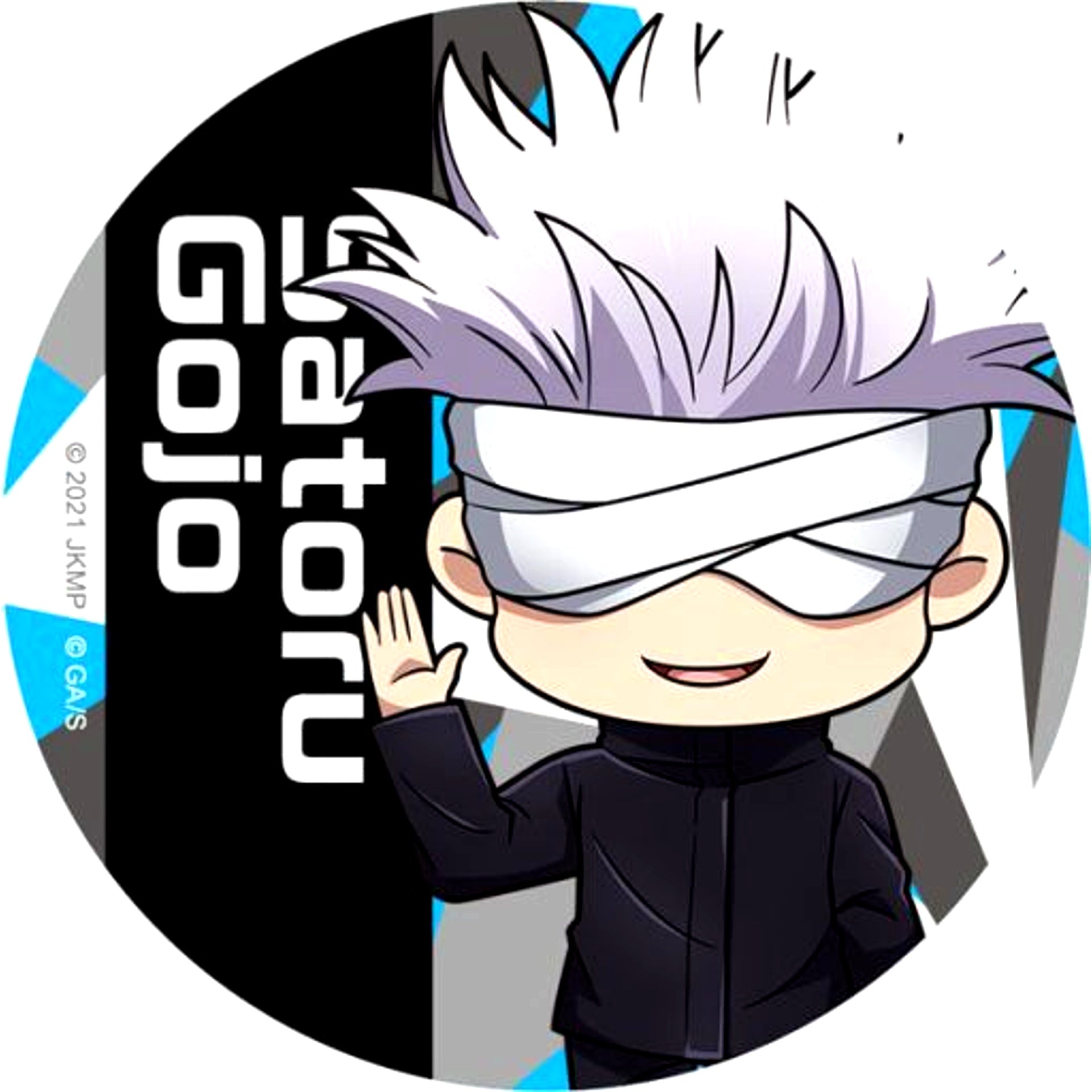 Satoru Gojo Jujutsu Kaisen 0 The Movie Trading Button Deformed Style [USED]
