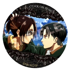 Levi & Hange - Episode 9 / Whereabouts of His Left Arm Attack on Titan Glitter Badge 76mm CONNECTION [USED]