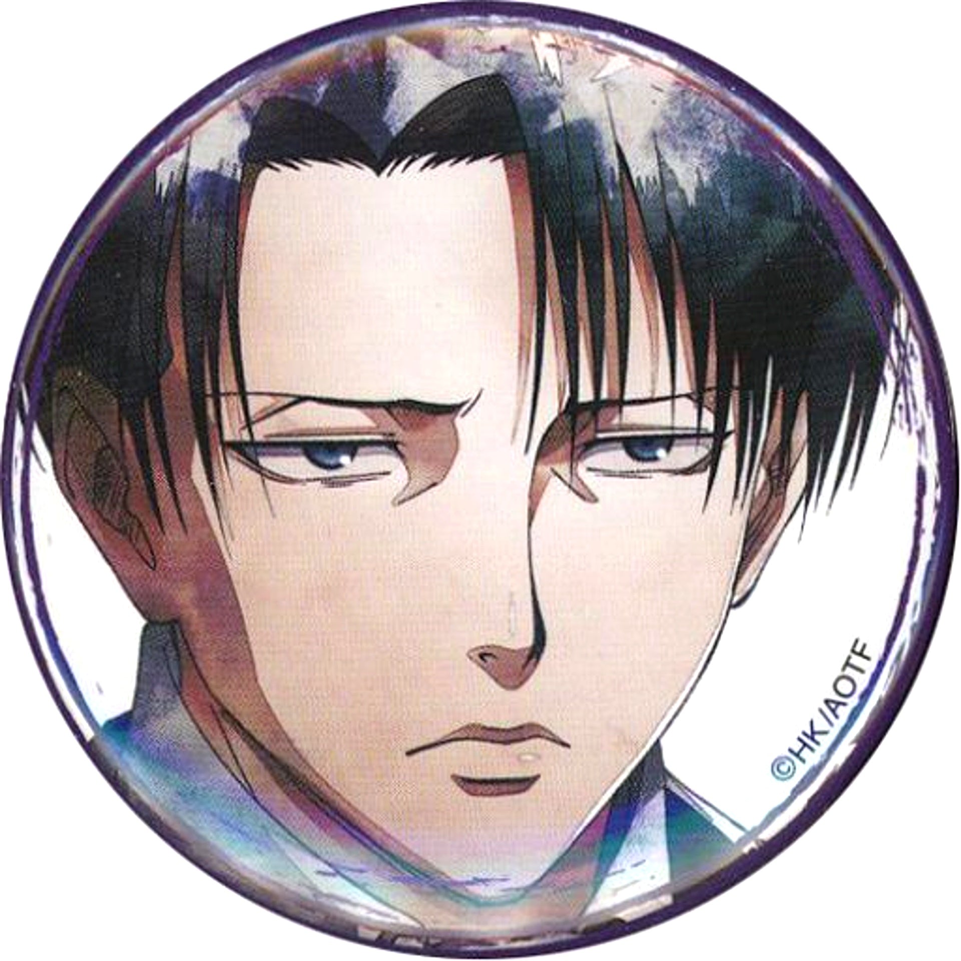 Levi Ackerman - Purple Frame Attack on Titan Character Badge Collection Art-Pic Levi [USED]