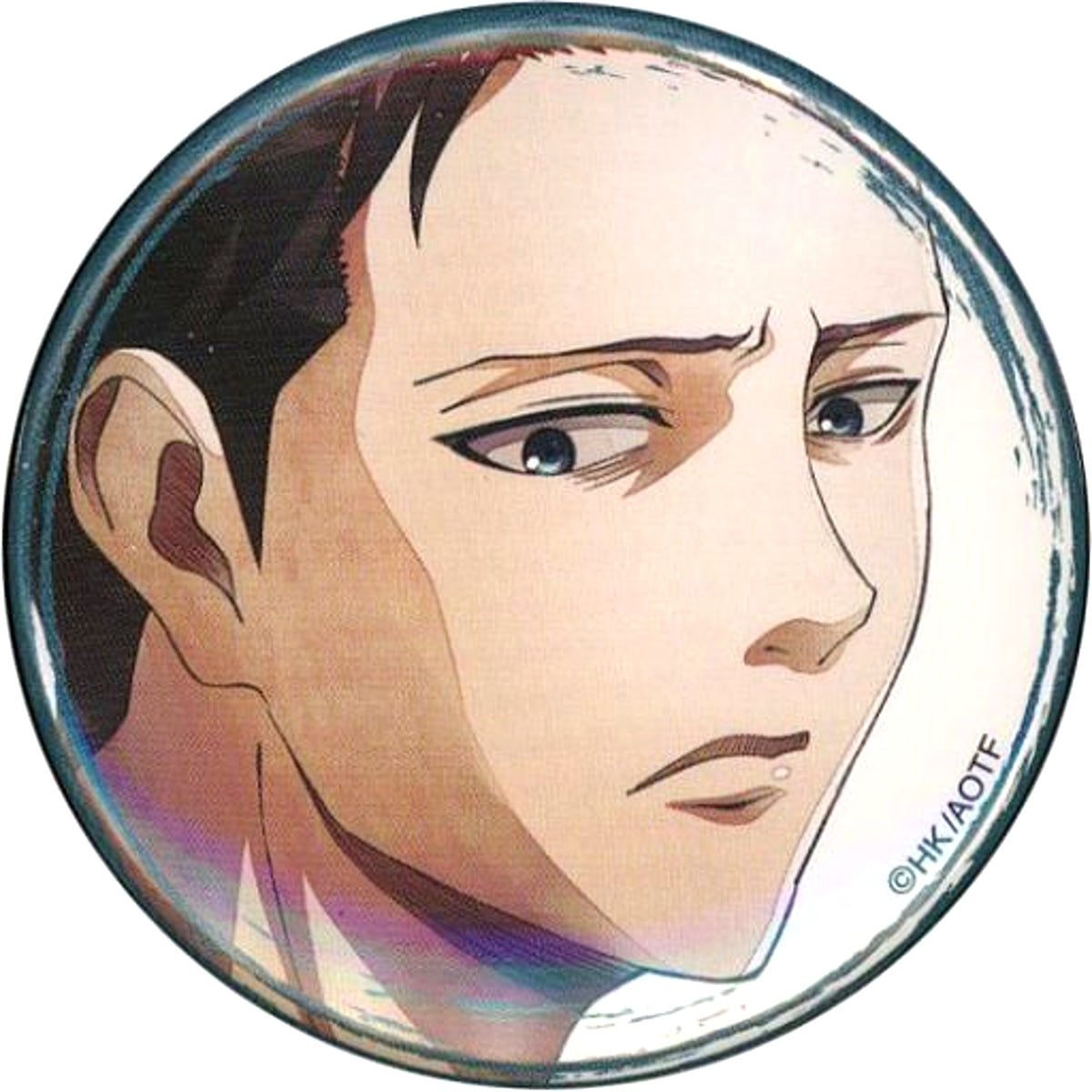 Levi Ackerman Light Blue Frame Attack on Titan Art-Pic Character Button Collection [USED]