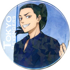 Tokyo Revengers Keisuke Baji Newly Drawn Hologram Can Badge Suit Ver. Tsutaya Pop Up Shop Limited Buttons [USED]
