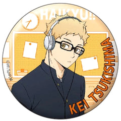 Haikyu!! Kei Tsukishima Full Color Can Badge Collection Buttons [USED]