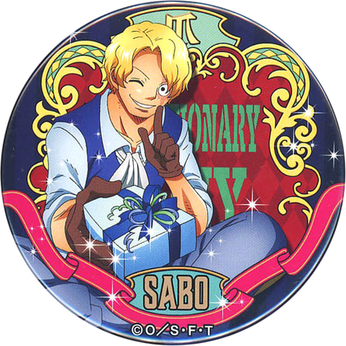 One Piece Sabo Yakara Can Badge Part 18 Bitter&Sweet Buttons [USED]