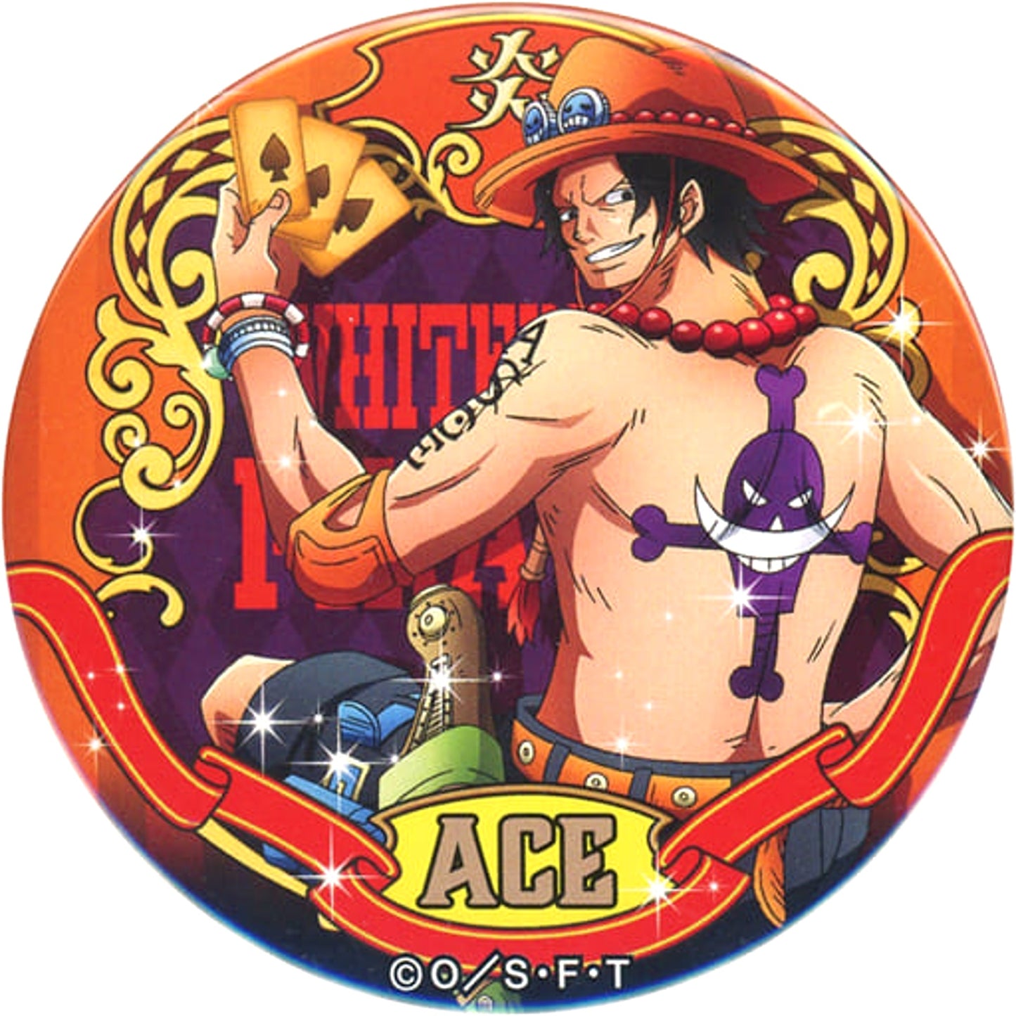 Portgas D. Ace One Piece Yakara Button Part 18 Bitter&Sweet [USED]