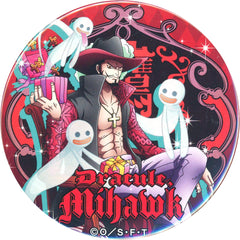 One Piece Dracule Mihawk Yakara Can Badge Part 18 Bitter&Sweet Buttons [USED]