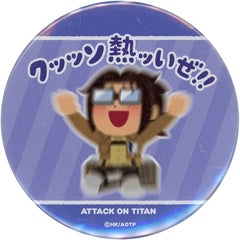 Attack on Titan X Irasutoya Hange Zoe Good Luck! Trading Can Badge Buttons [USED]
