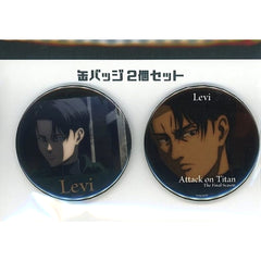 Attack on Titan Levi 4 Scene Ver. Can Badge Scene Ver. Set of 2 Buttons [USED]