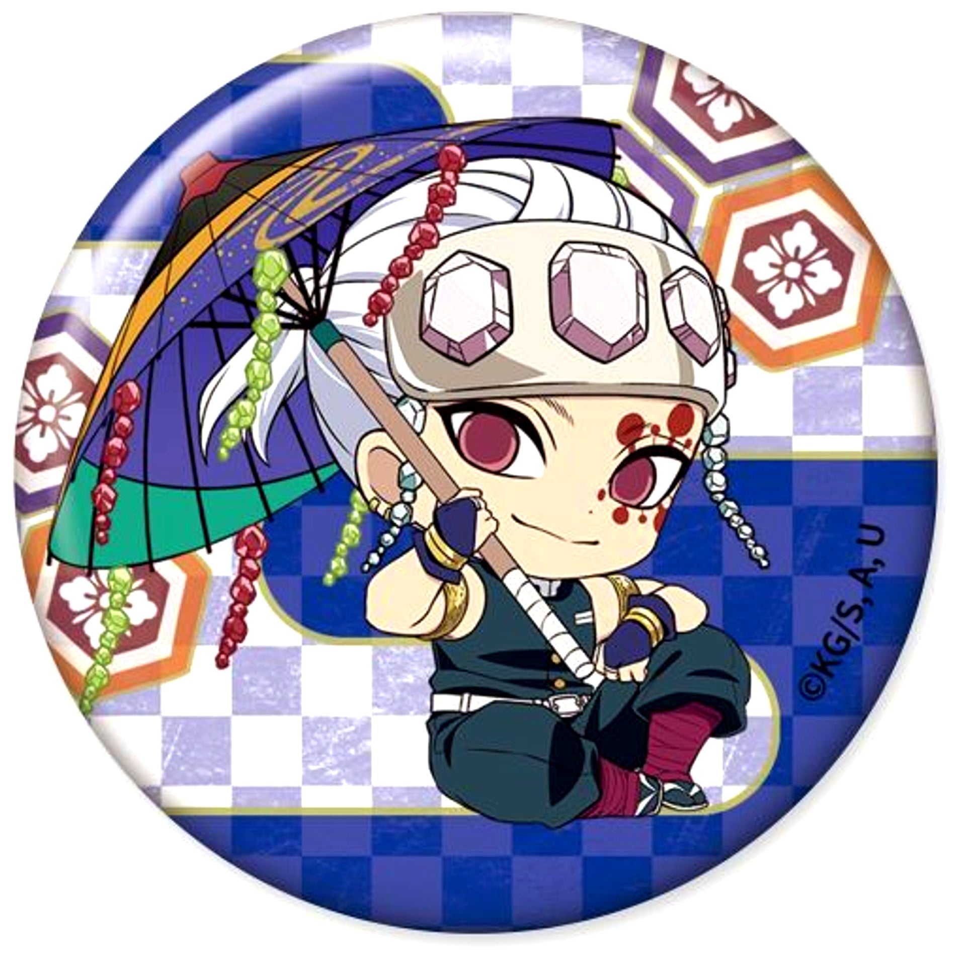 Tengen Uzui Demon Slayer: Kimetsu no Yaiba Petanko Trading Button Japanese Umbrella Wagasa Vol.2 [USED]