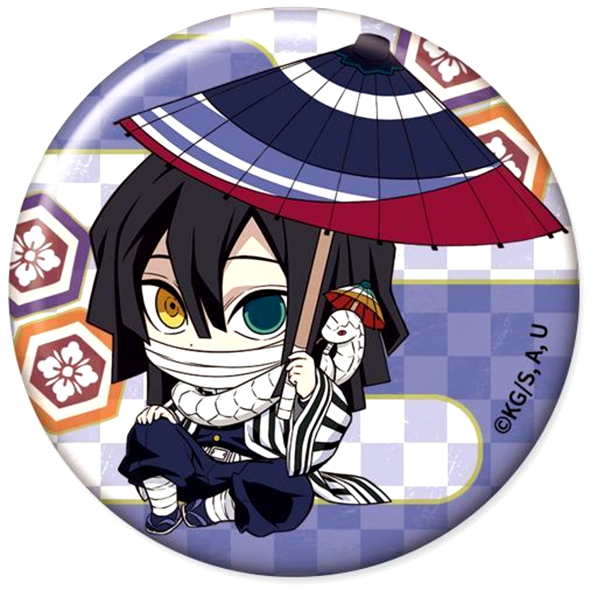 Obanai Iguro Demon Slayer: Kimetsu no Yaiba Petanko Trading Button Japanese Umbrella Wagasa Vol.2 [USED]