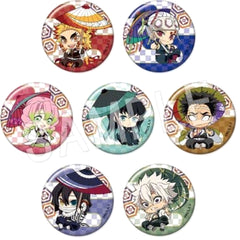 Demon Slayer: Kimetsu no Yaiba Kyojuro Rengoku & Others Petanko Trading Can Badge Japanese Umbrella Vol.2 All 7 Types Set Buttons [USED]