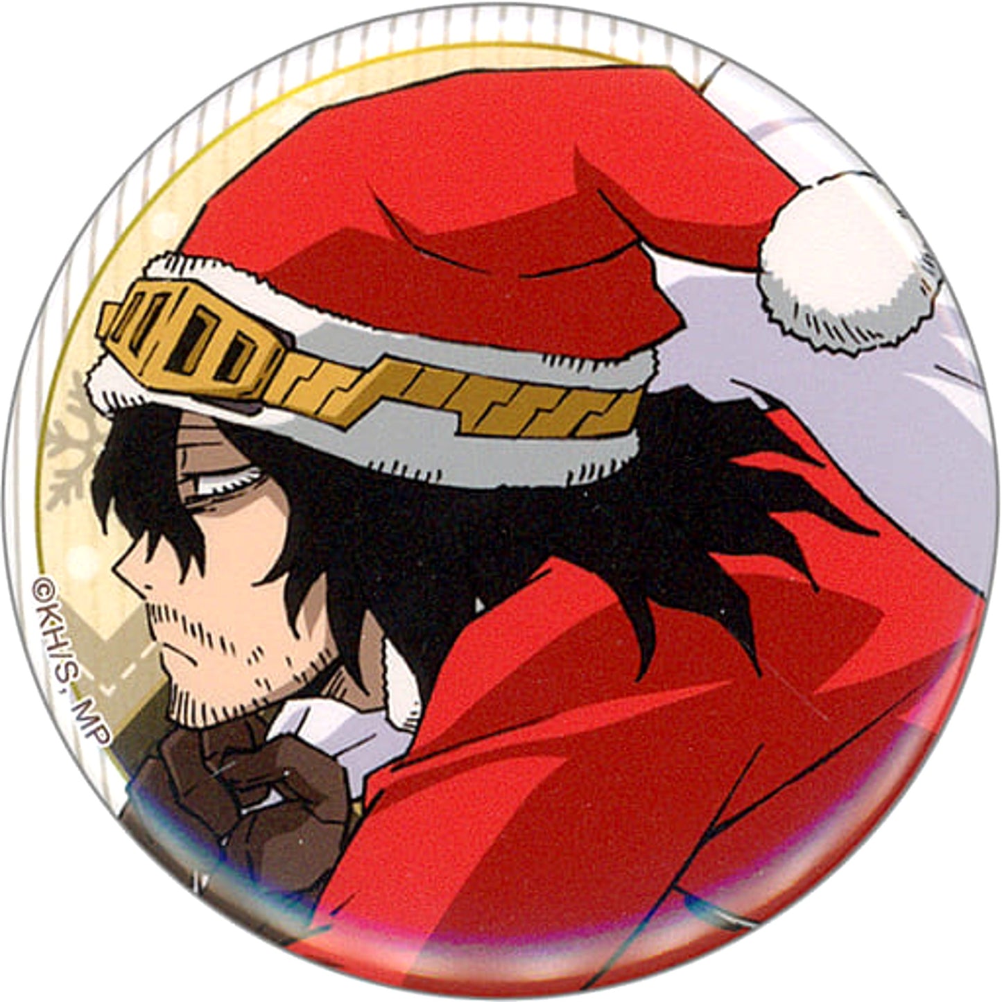 My Hero Academia Shota Aizawa Character Badge Collection Merry re! Christmas! Buttons [USED]