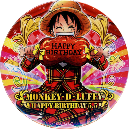 Monkey D. Luffy One Piece Birthday Button 2017 Straw Store Limited [USED]