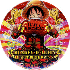 One Piece Monkey D. Luffy Birthday Can Badge 2017 Straw Store Limited Buttons [USED]