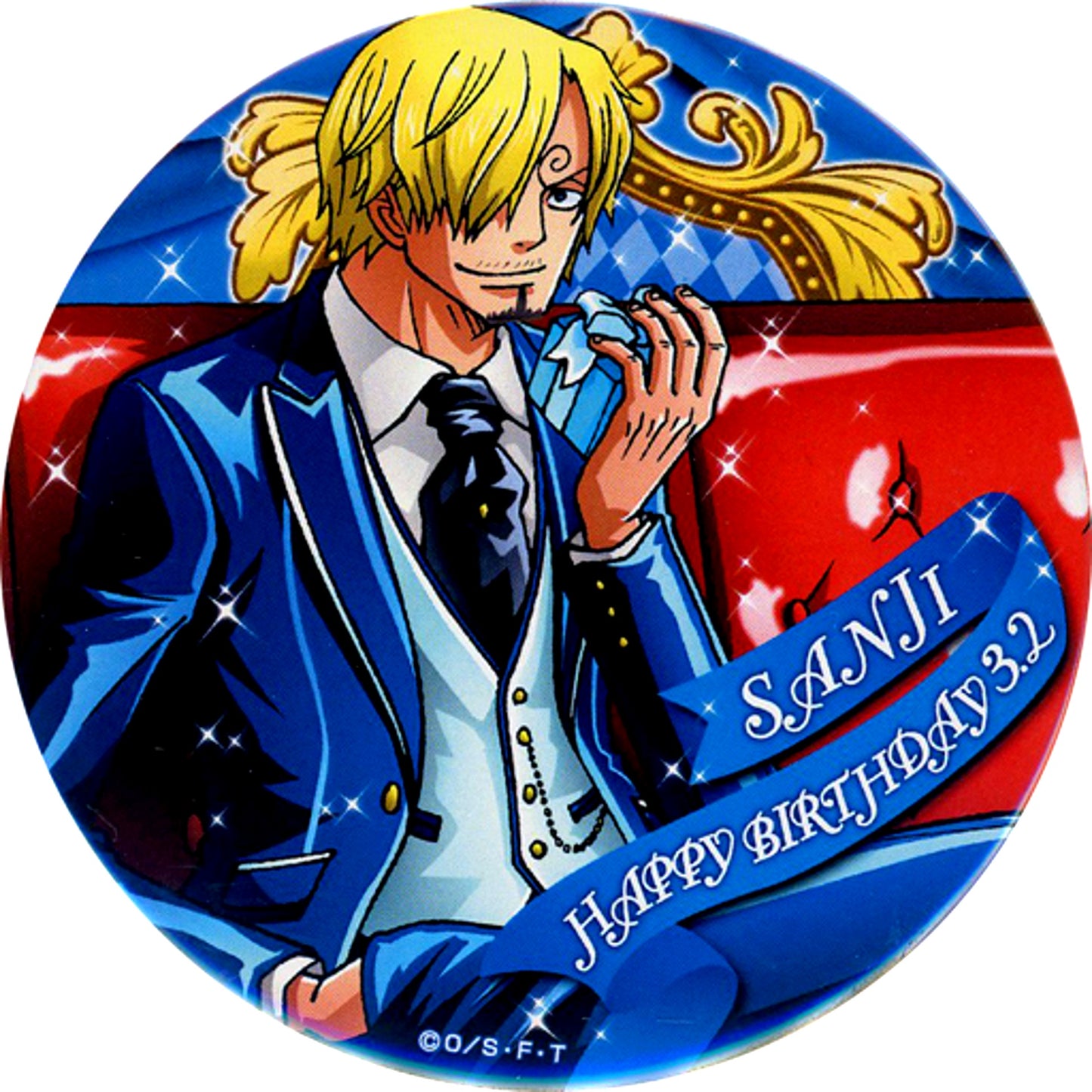 Sanji Birthday Button 2017 One Piece Mugiwara Store Limited [USED]